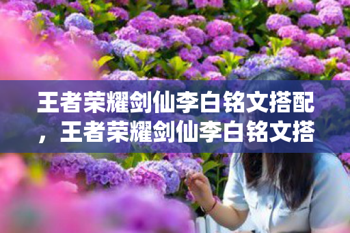 王者荣耀剑仙李白铭文搭配，王者荣耀剑仙李白铭文搭配详解