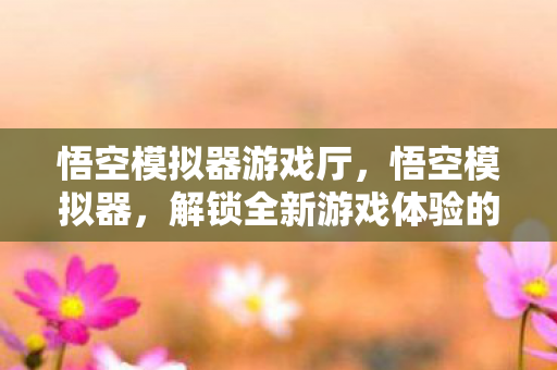 悟空模拟器游戏厅，悟空模拟器，解锁全新游戏体验的利器