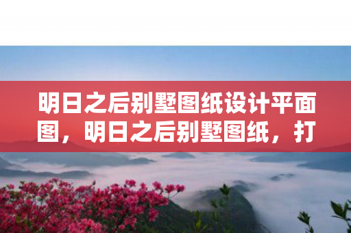 明日之后别墅图纸设计平面图，明日之后别墅图纸，打造理想家园的蓝图