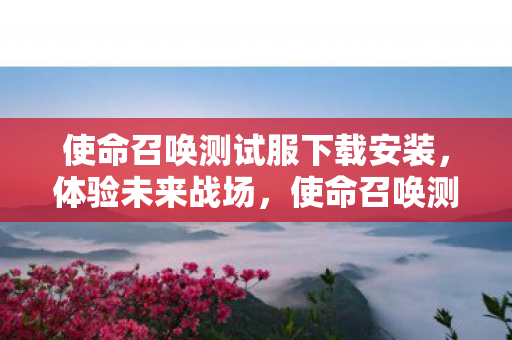 使命召唤测试服下载安装,体验未来战场,使命召唤测试服下载指南 使命召唤测试服下载安装,体验未来战场,使命召唤测试服下载指南