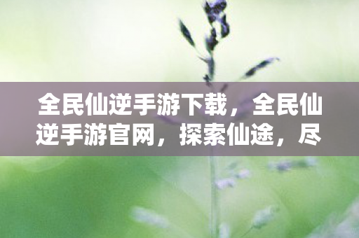 全民仙逆手游下载，全民仙逆手游官网，探索仙途，尽享无限可能