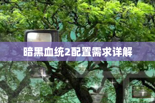 暗黑血统2配置需求详解 暗黑血统2配置需求详解