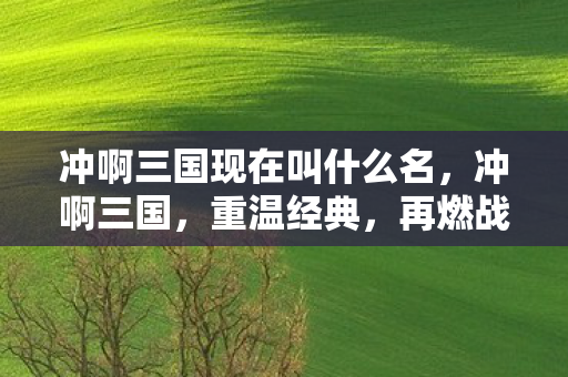 冲啊三国现在叫什么名，冲啊三国，重温经典，再燃战火