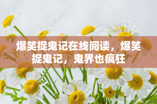 爆笑捉鬼记在线阅读，爆笑捉鬼记，鬼界也疯狂