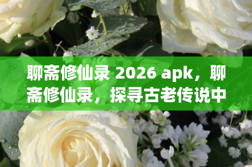 聊斋修仙录 2026 apk，聊斋修仙录，探寻古老传说中的修仙之旅