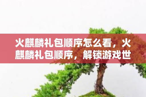 火麒麟礼包顺序怎么看，火麒麟礼包顺序，解锁游戏世界的神秘钥匙