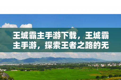 王城霸主手游下载，王城霸主手游，探索王者之路的无限可能