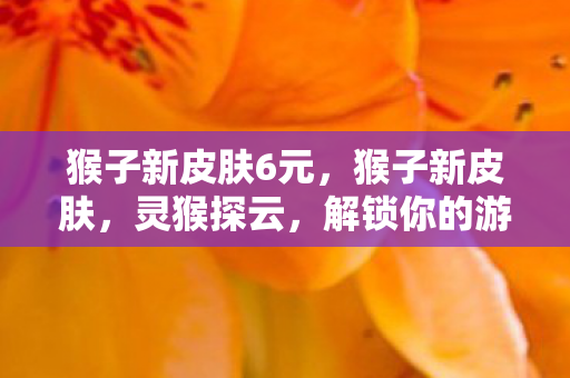 猴子新皮肤6元，猴子新皮肤，灵猴探云，解锁你的游戏新体验
