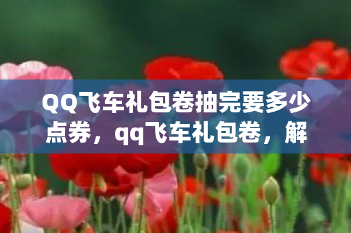 QQ飞车礼包卷抽完要多少点券，qq飞车礼包卷，解锁速度与激情的钥匙