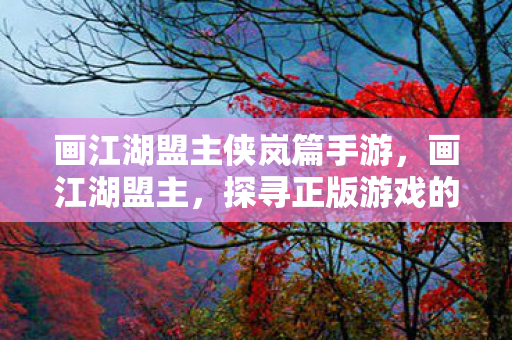 画江湖盟主侠岚篇手游，画江湖盟主，探寻正版游戏的魅力与独特之处