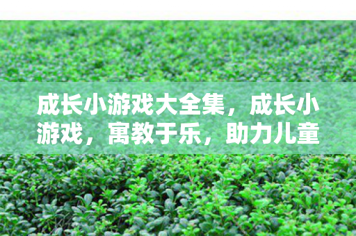 成长小游戏大全集，成长小游戏，寓教于乐，助力儿童全面发展