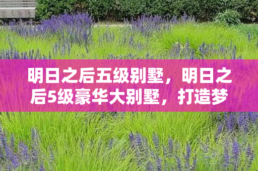 明日之后五级别墅，明日之后5级豪华大别墅，打造梦幻家园的终极指南