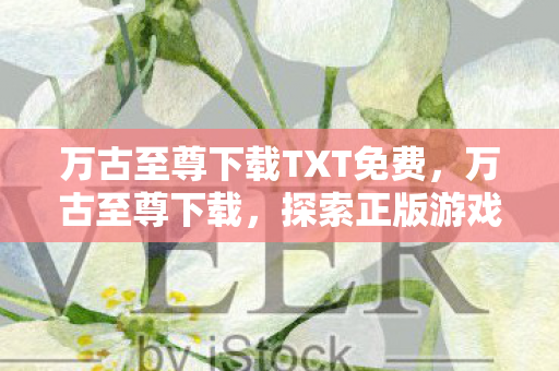 万古至尊下载TXT免费，万古至尊下载，探索正版游戏的魅力与乐趣