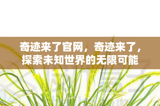 奇迹来了官网，奇迹来了，探索未知世界的无限可能