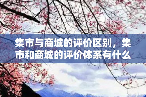 集市与商城的评价区别，集市和商城的评价体系有什么区别