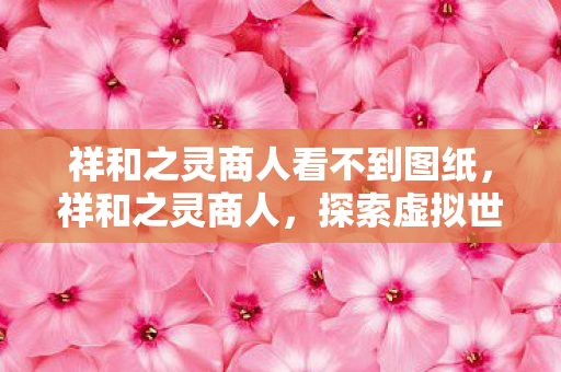 祥和之灵商人看不到图纸，祥和之灵商人，探索虚拟世界的财富之道