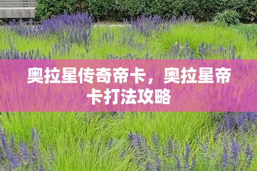 奥拉星传奇帝卡，奥拉星帝卡打法攻略
