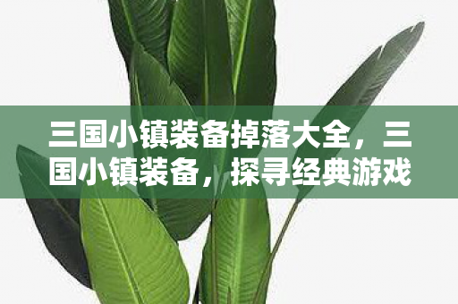 三国小镇装备掉落大全，三国小镇装备，探寻经典游戏中的神兵利器