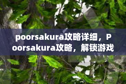 poorsakura攻略详细，Poorsakura攻略，解锁游戏新境界，提升你的游戏体验