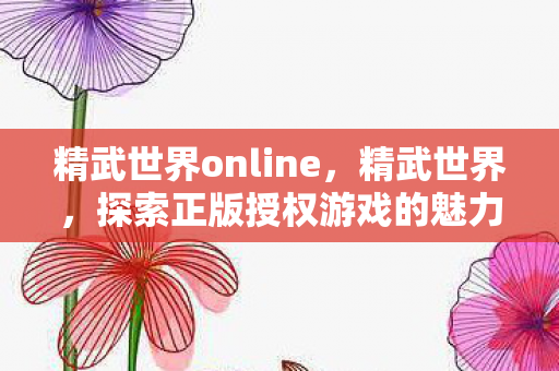 精武世界online，精武世界，探索正版授权游戏的魅力