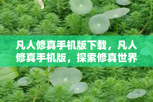 凡人修真手机版下载,凡人修真手机版,探索修真世界的奇妙之旅 凡人修真手机版下载,凡人修真手机版,探索修真世界的奇妙之旅