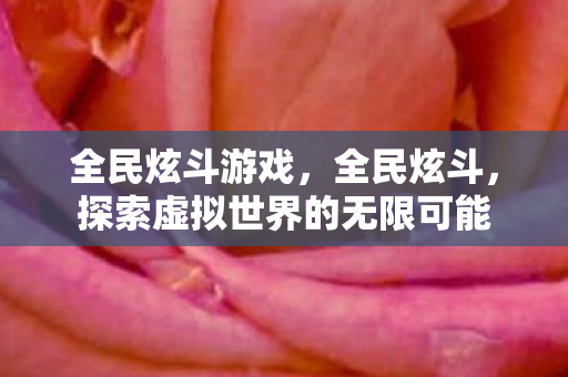全民炫斗游戏,全民炫斗,探索虚拟世界的无限可能 全民炫斗游戏,全民炫斗,探索虚拟世界的无限可能