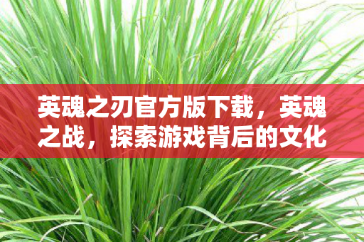 英魂之刃官方版下载，英魂之战，探索游戏背后的文化与创新