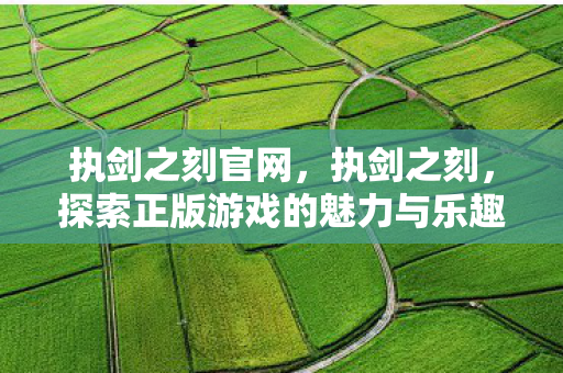 执剑之刻官网，执剑之刻，探索正版游戏的魅力与乐趣