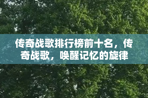 传奇战歌排行榜前十名，传奇战歌，唤醒记忆的旋律
