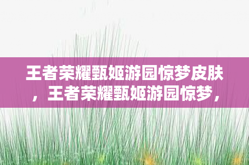 王者荣耀甄姬游园惊梦皮肤，王者荣耀甄姬游园惊梦，解锁古风美学的数字藏品