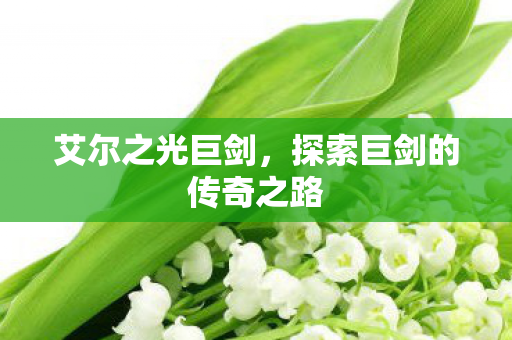 艾尔之光巨剑，探索巨剑的传奇之路