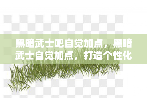 黑暗武士吧自觉加点，黑暗武士自觉加点，打造个性化角色，提升游戏实力