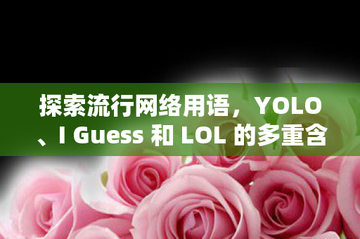 探索流行网络用语，YOLO、I Guess 和 LOL 的多重含义