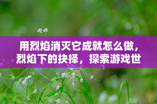 用烈焰消灭它成就怎么做，烈焰下的抉择，探索游戏世界的多元生态