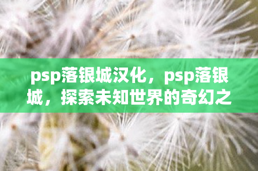 psp落银城汉化，psp落银城，探索未知世界的奇幻之旅