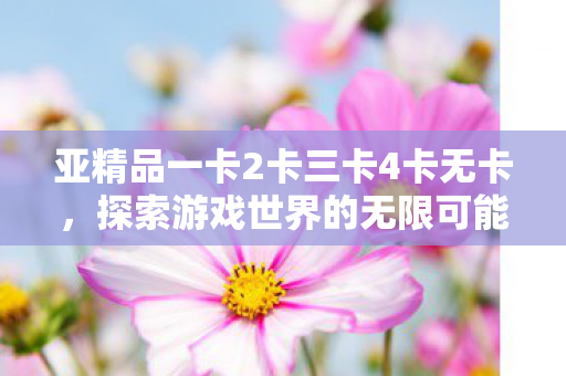 亚精品一卡2卡三卡4卡无卡，探索游戏世界的无限可能
