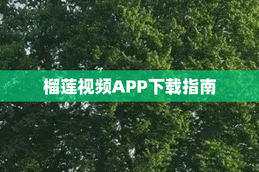 榴莲视频APP下载指南