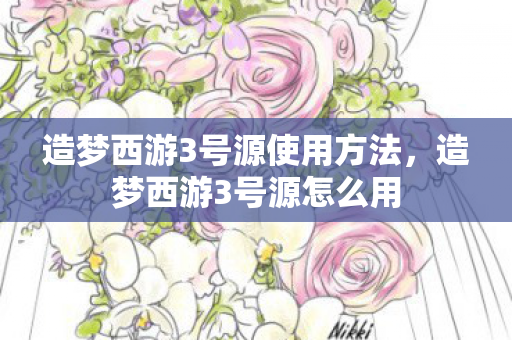 造梦西游3号源使用方法，造梦西游3号源怎么用