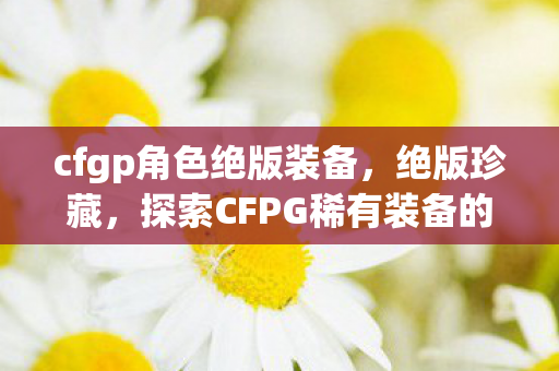cfgp角色绝版装备，绝版珍藏，探索CFPG稀有装备的神秘魅力
