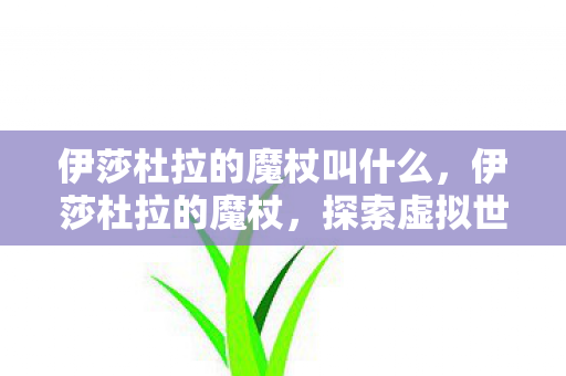 伊莎杜拉的魔杖叫什么，伊莎杜拉的魔杖，探索虚拟世界的奇幻之旅