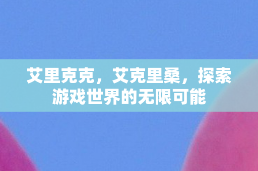 艾里克克，艾克里桑，探索游戏世界的无限可能