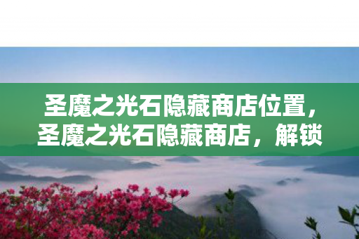圣魔之光石隐藏商店位置，圣魔之光石隐藏商店，解锁游戏新世界的神秘钥匙