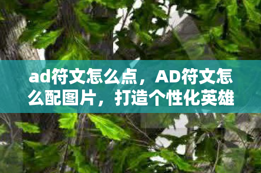 ad符文怎么点，AD符文怎么配图片，打造个性化英雄风采