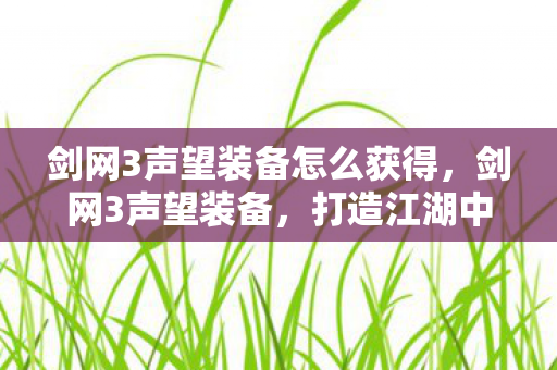剑网3声望装备怎么获得，剑网3声望装备，打造江湖中的独特风采