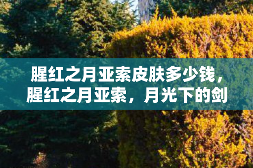 腥红之月亚索皮肤多少钱，腥红之月亚索，月光下的剑影传奇