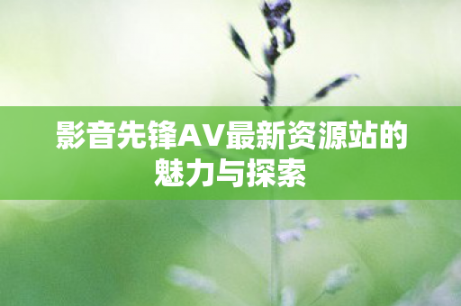 影音先锋AV最新资源站的魅力与探索 影音先锋AV最新资源站的魅力与探索