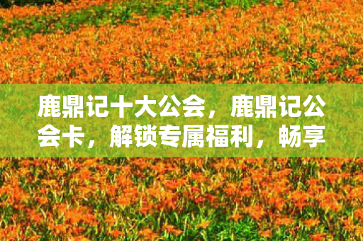 鹿鼎记十大公会，鹿鼎记公会卡，解锁专属福利，畅享游戏新体验