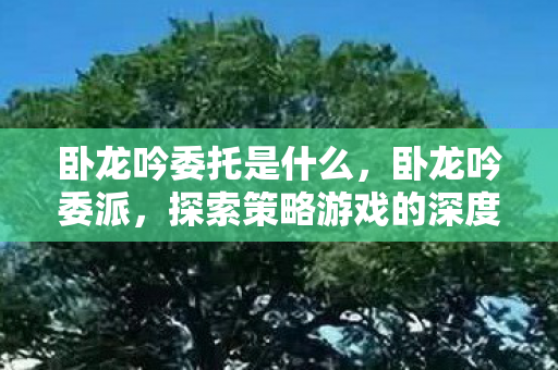 卧龙吟委托是什么，卧龙吟委派，探索策略游戏的深度与广度