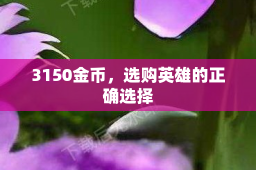 3150金币，选购英雄的正确选择