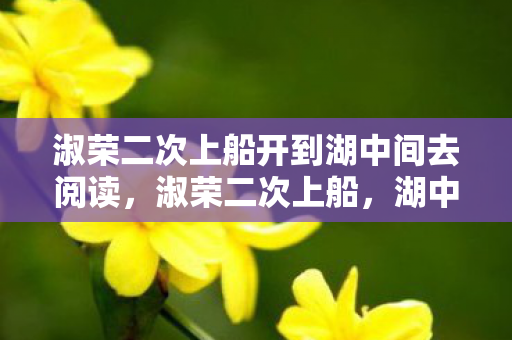 淑荣二次上船开到湖中间去阅读，淑荣二次上船，湖中的奇遇与探索